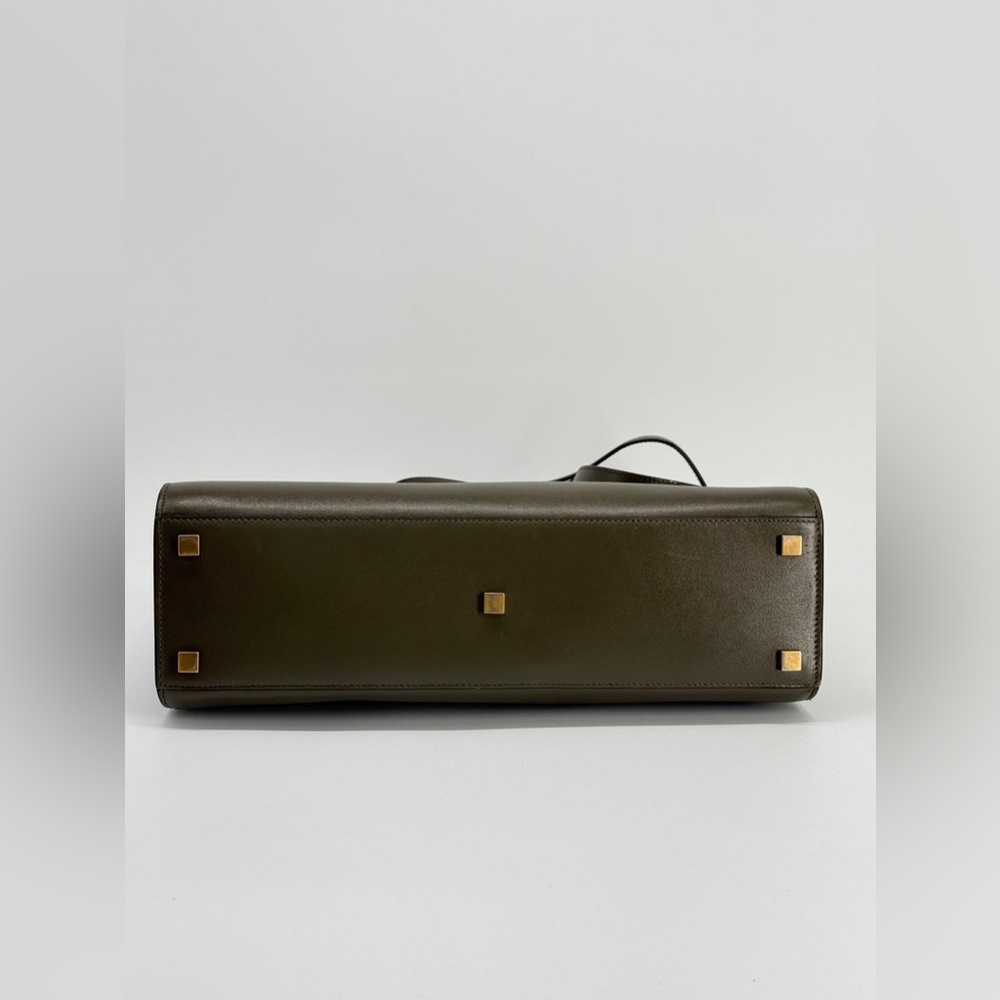 Saint Laurent Manhattan Green Leather Shoulder Bag - Picture 9 of 16